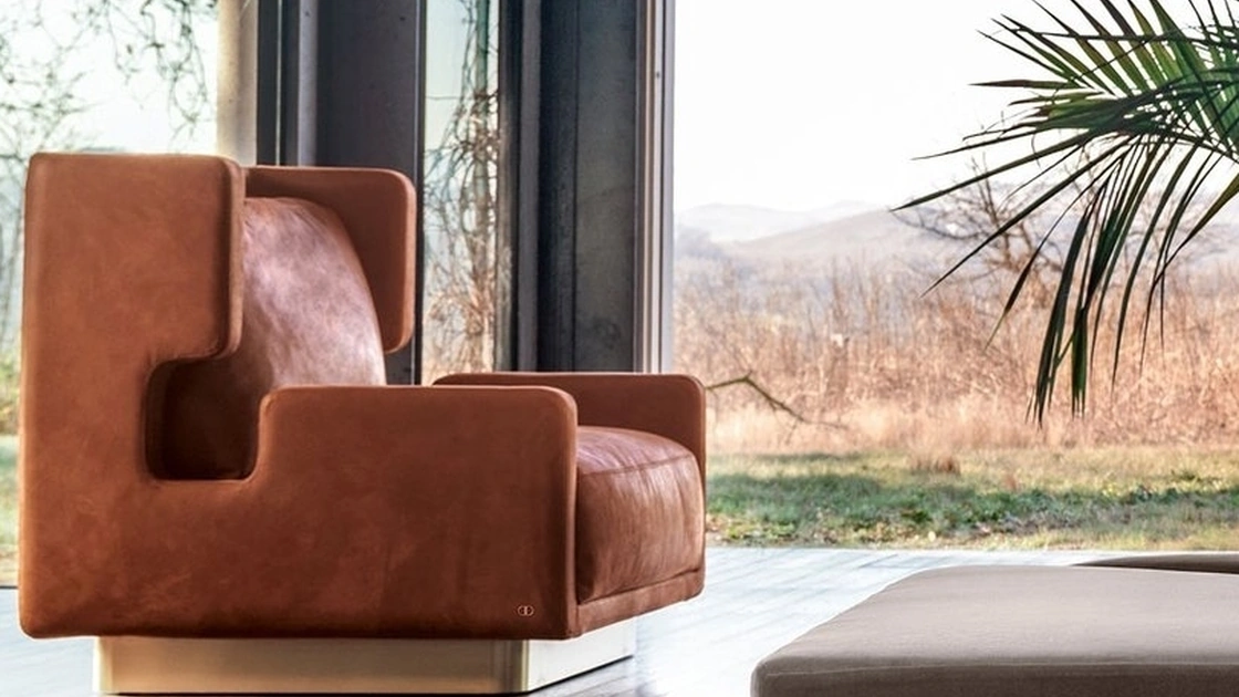 Poltrona in pelle Haring di Daytona Home