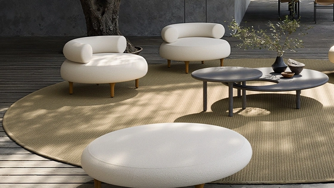 Poltrona imbottita Honorè di De Padova