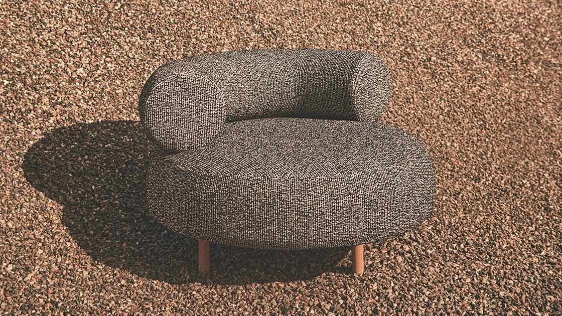 Poltrona imbottita Honorè di De Padova