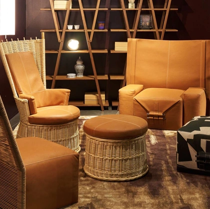 Poltrona in rattan Hotte di Cassina