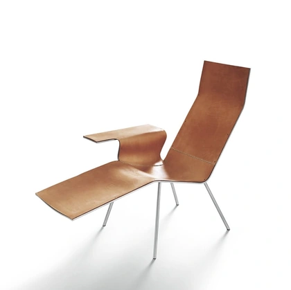 Poltrona in cuoio LL04 di De Padova