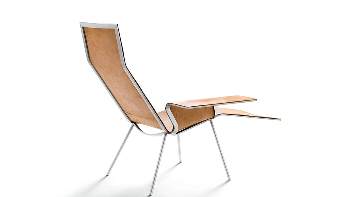 Poltrona in cuoio LL04 di De Padova