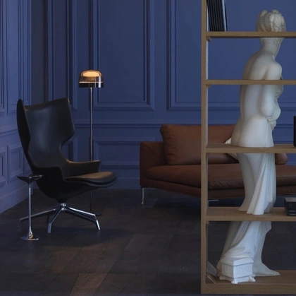 Poltrona in pelle Lou Speak di Driade