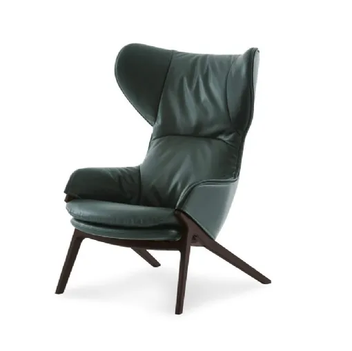Poltrona in pelle P22 di Cassina