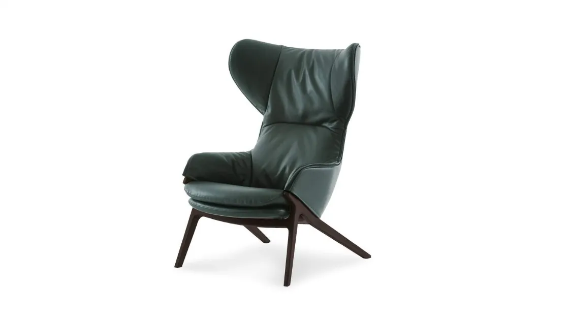 Poltrona in pelle P22 di Cassina