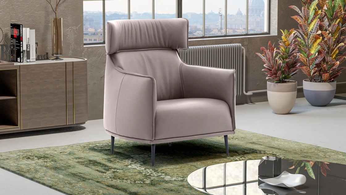 Poltroncina in pelle Passion di Kermes divani