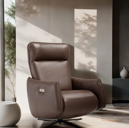 Poltrona relax in pelle Giannetta di Franco Ferri