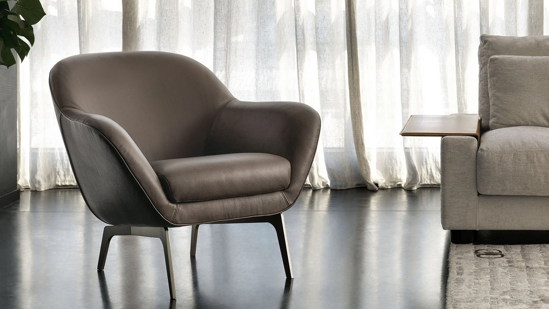 Poltrona in pelle Report di Daytona Home