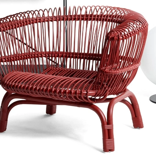 Poltrona in giunco Silvia di De Padova