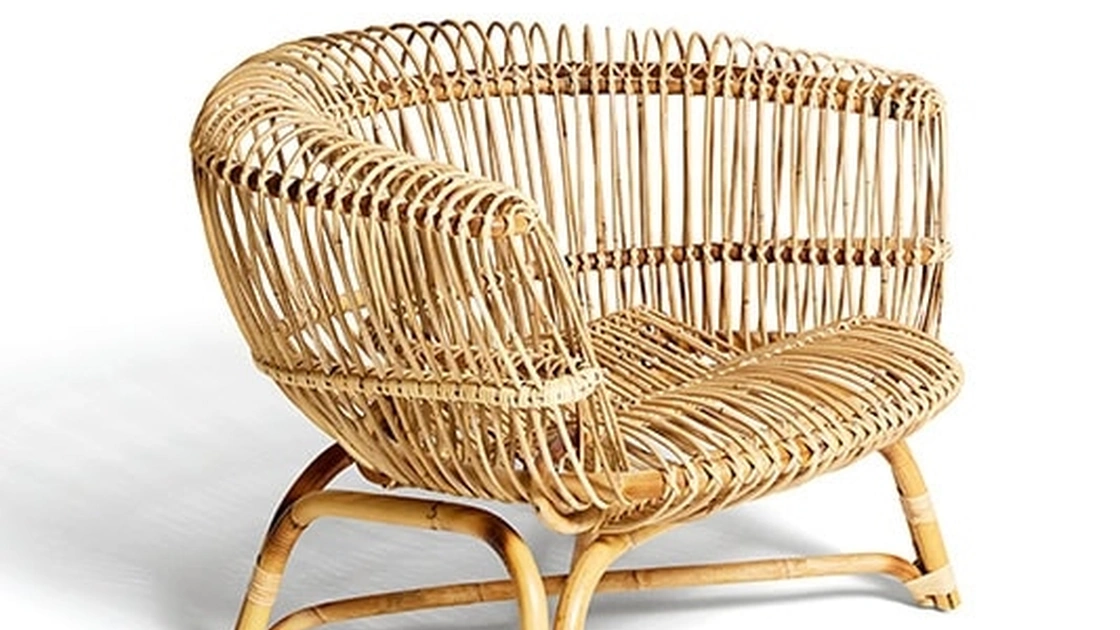 Poltrona in giunco Silvia di De Padova