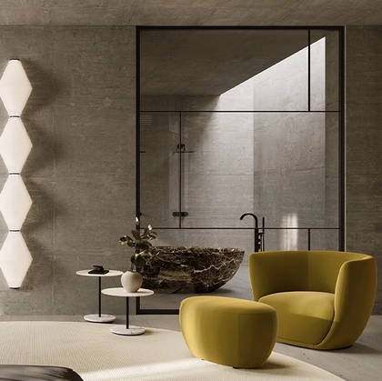 Poltrona in tessuto Softnoons di De Padova