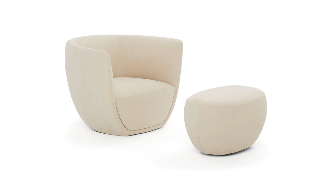 Poltrona in tessuto Softnoons di De Padova