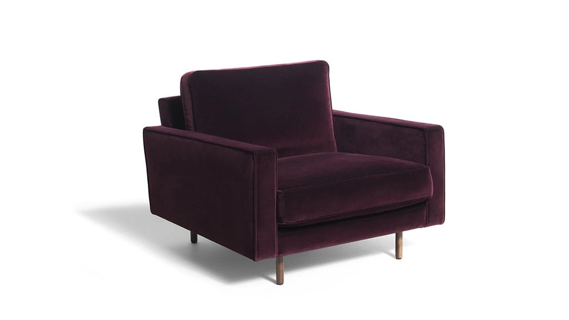 Poltrona in tessuto Square Traditional di De Padova