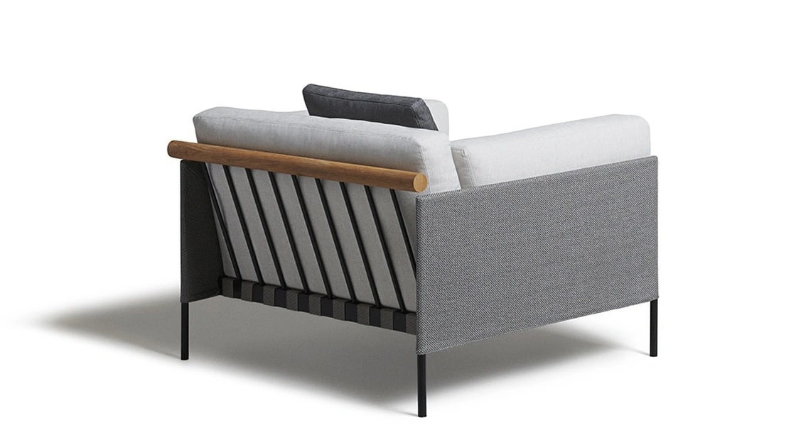 Poltrona in tessuto Étiquette Outdoor di De Padova