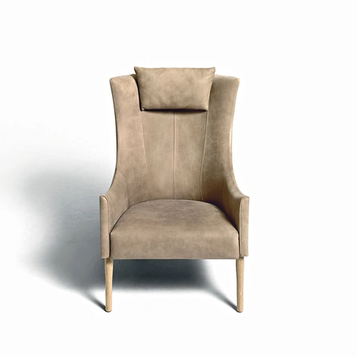 Poltrona in pelle Tondo 05 di De Padova