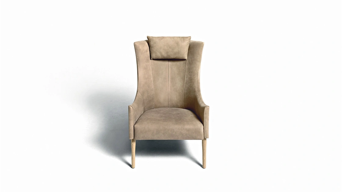 Poltrona in pelle Tondo 05 di De Padova