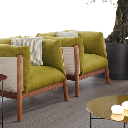 Poltrona in tessuto Yak Outdoor di De Padova