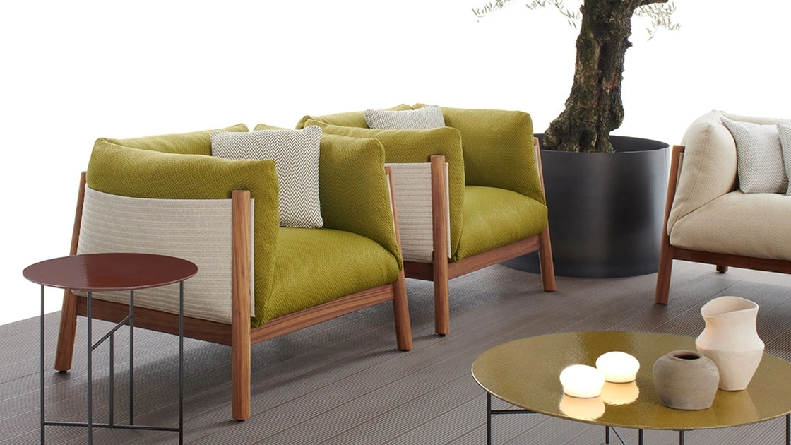 Poltrona in tessuto Yak Outdoor di De Padova