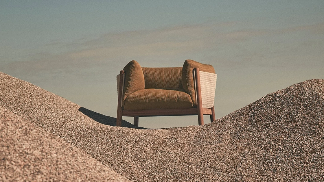 Poltrona in tessuto Yak Outdoor di De Padova