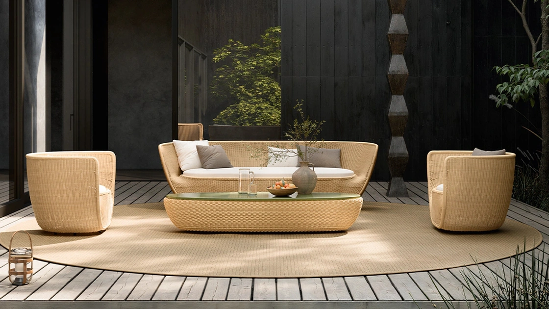 Salotto in midollino Afternoons di De Padova