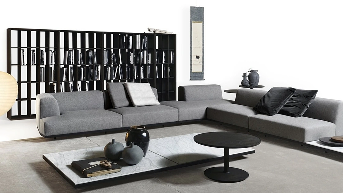 Divano angolare Alberese Wood di De Padova