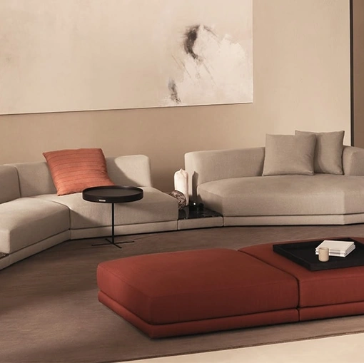 Divano con penisola Alberese XL di De Padova