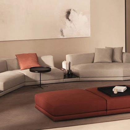 Divano con penisola Alberese XL di De Padova