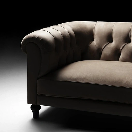 Divano in pelle Chesterfield Lounge di De Padova