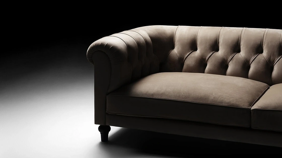Divano in pelle Chesterfield Lounge di De Padova