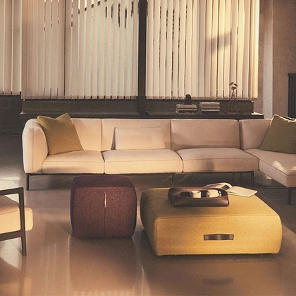 Divano con penisola Everyday Life Modular Sofa di De Padova