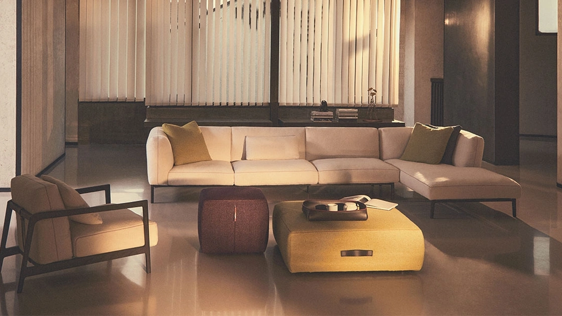 Divano con penisola Everyday Life Modular Sofa di De Padova