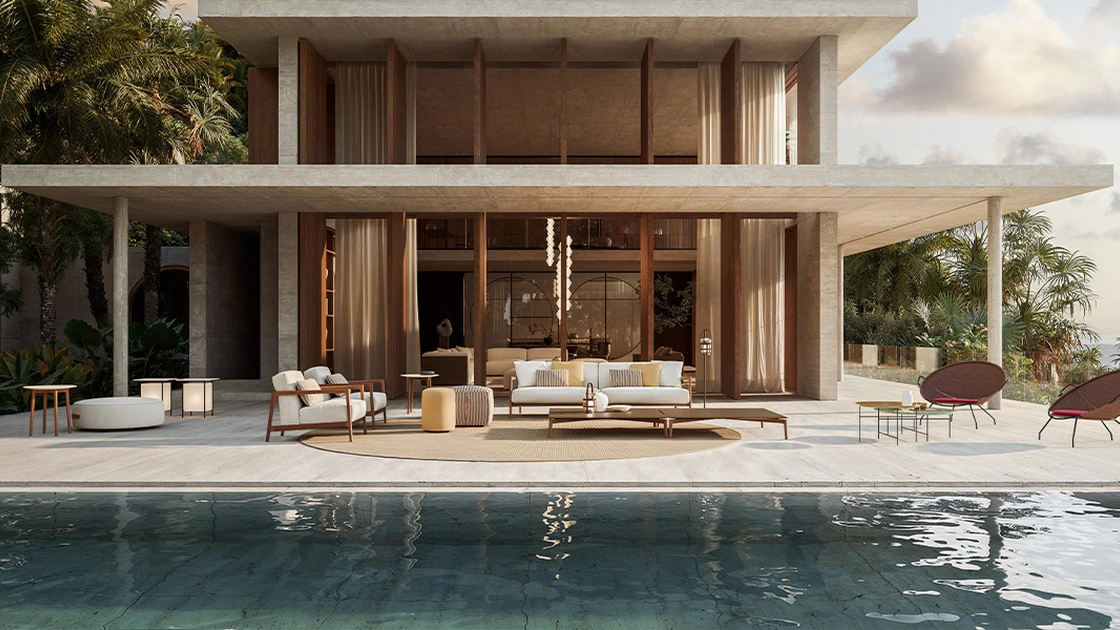 Divano imbottito Everyday Life Open Sofa di De Padova