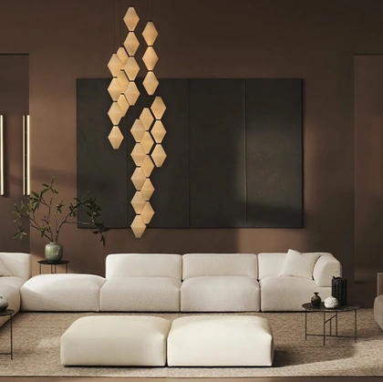 Salotto imbottito angolare Hybla di De Padova