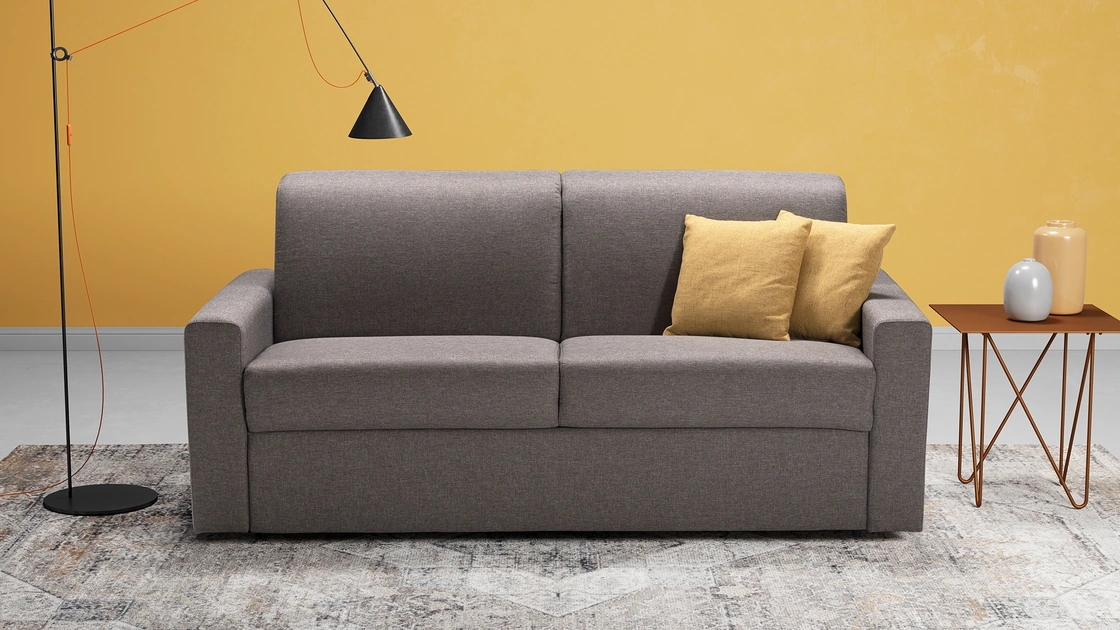 Divano letto lineare in tessuto Iron di Kermes divani