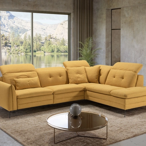 Divano angolare in tessuto Jago di Kermes divani