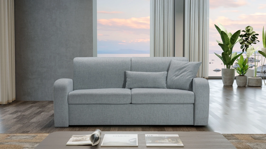 Divano letto lineare in tessuto Tidy di Kermes divani