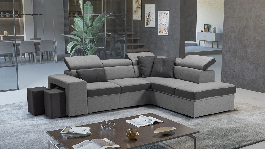 Divano angolare in tessuto Kim di Kermes divani