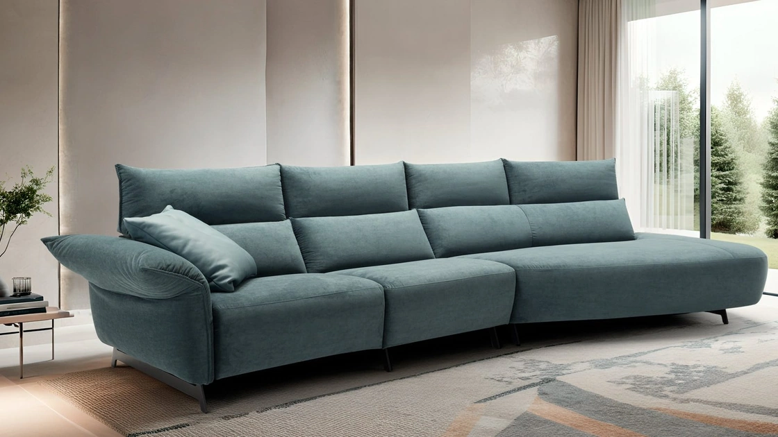 Divano relax con penisola Levi Light di Franco Ferri