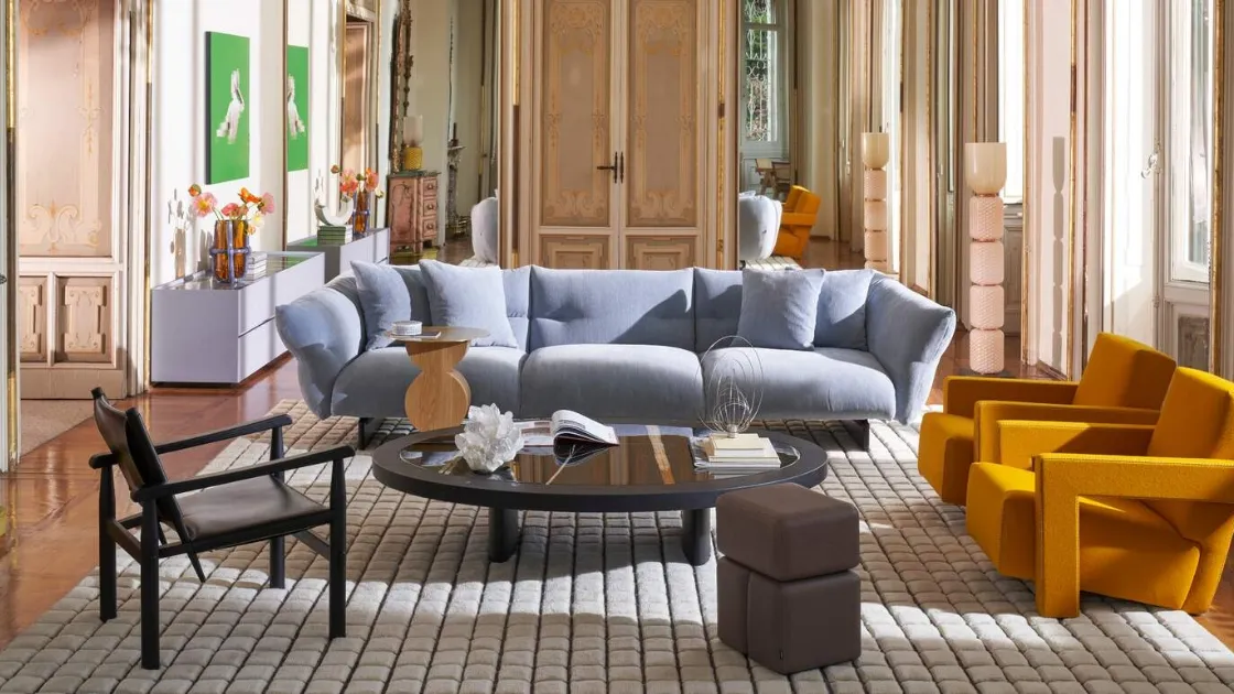 Divano lineare Mon-Cloud di Cassina