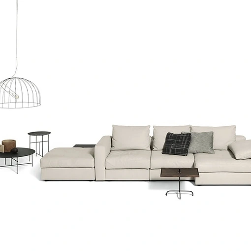 Divano con penisola Mosaïque di De Padova