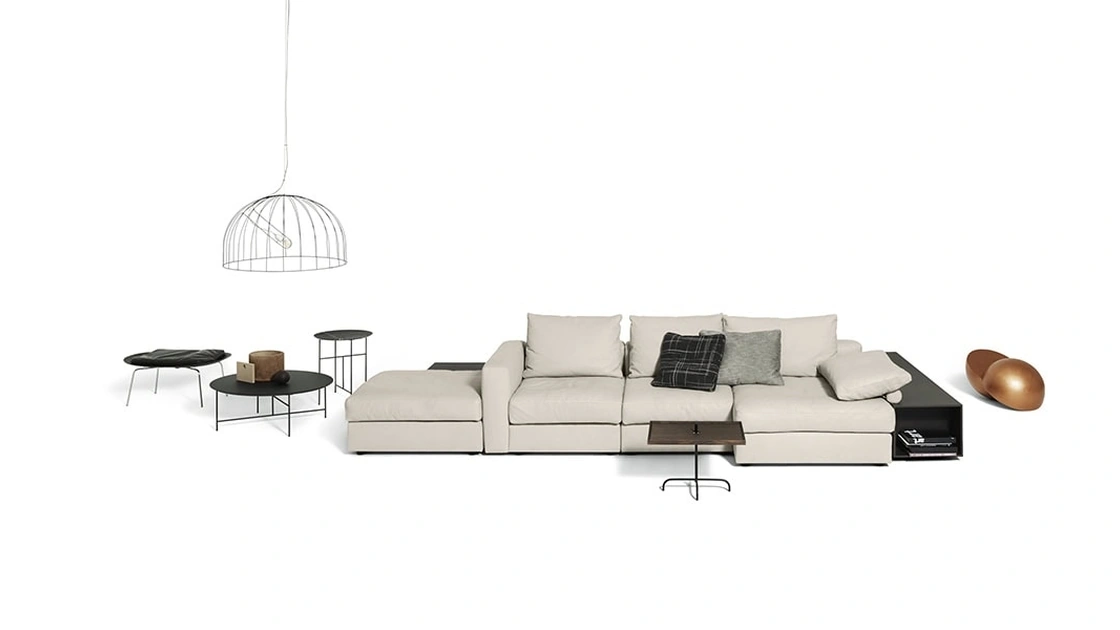 Divano con penisola Mosaïque di De Padova