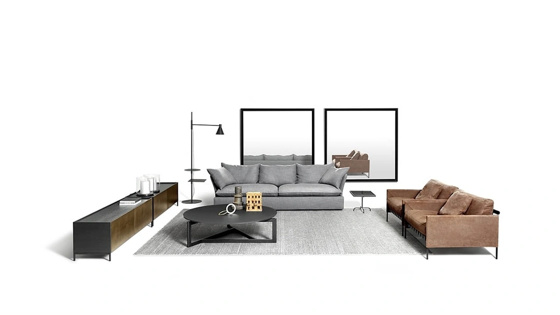 Divano lineare Pillow di De Padova