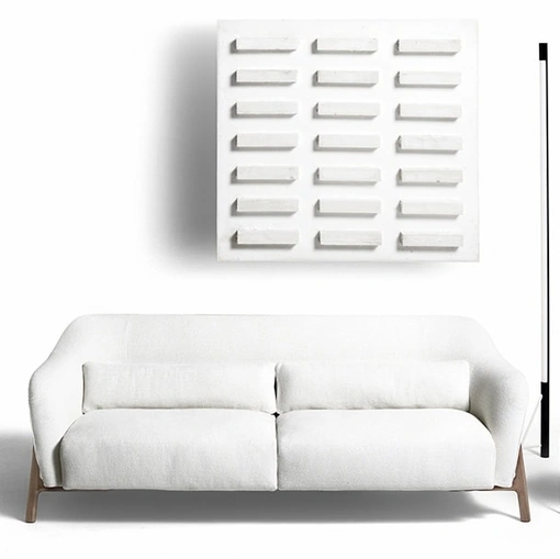 Divano lineare Pilotis di De Padova