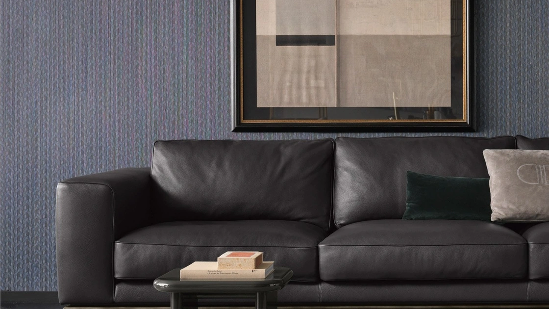 Divano lineare in pelle Roger di Daytona Home