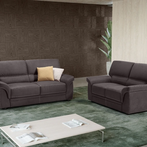 Divano lineare in pelle Royal di Kermes divani