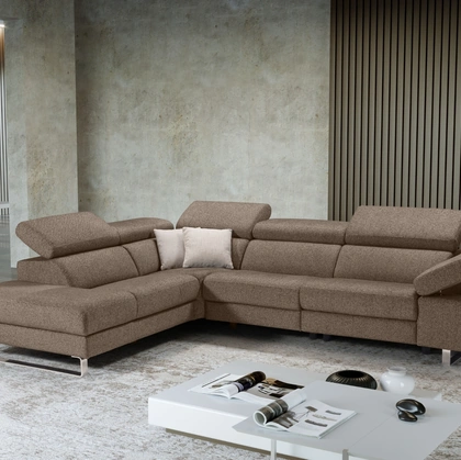 Divano angolare in tessuto Skin di Kermes divani