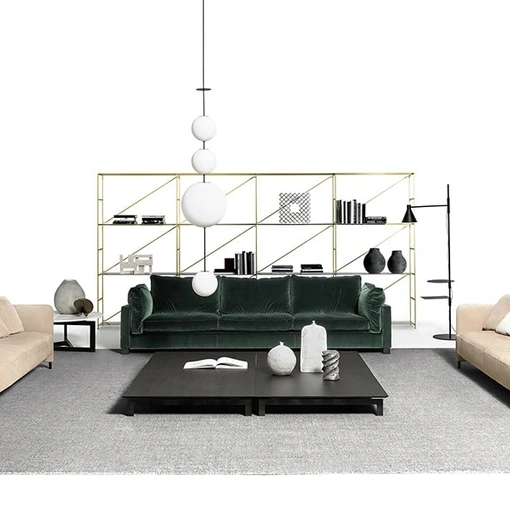 Divano lineare Square Lounge di De Padova