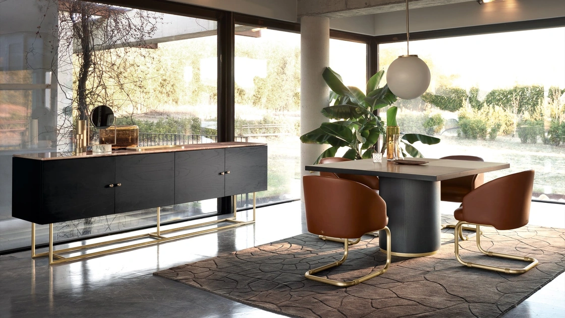 Sedia 1920 in pelle e ottone di Daytona Home