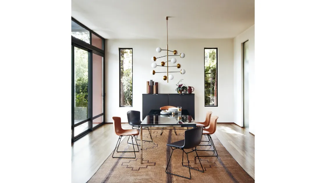 Sedia Bertoia Side Chair in pelle di Knoll