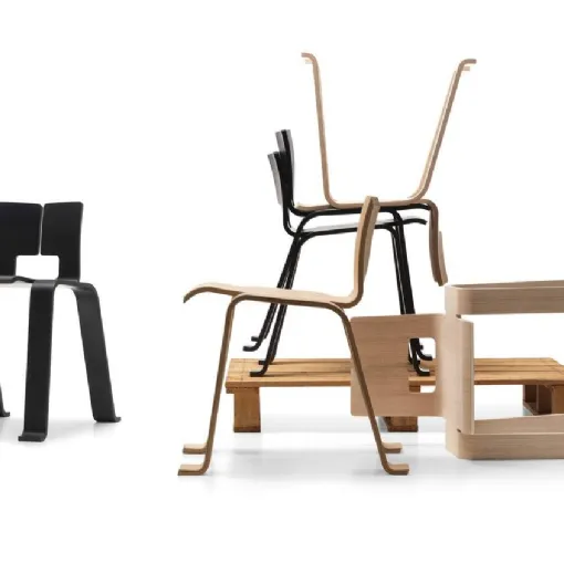 Sedia di design Ombra Tokyo in legno di Cassina